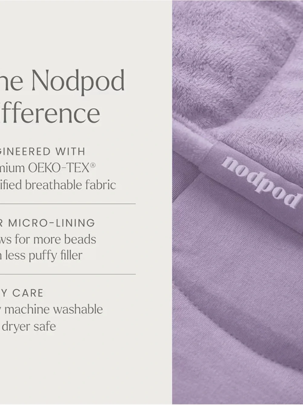 nodpod Wisteria Body 6.5lb Patented Compact Weighted Blanket